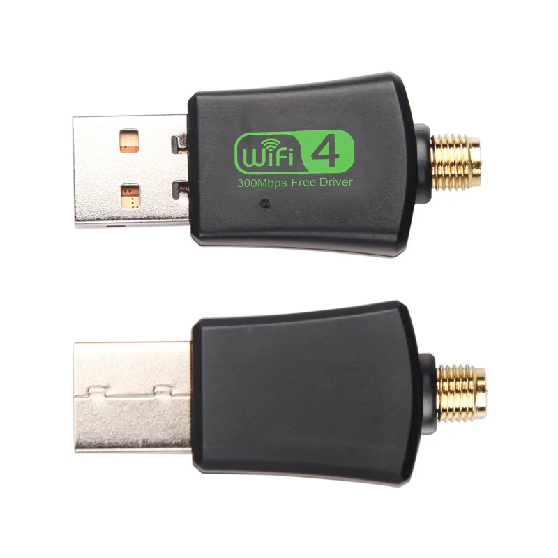 USB Wireless Card Adapter 2.4G 300Mbps RP SMA Female External Antenna - imagen 3