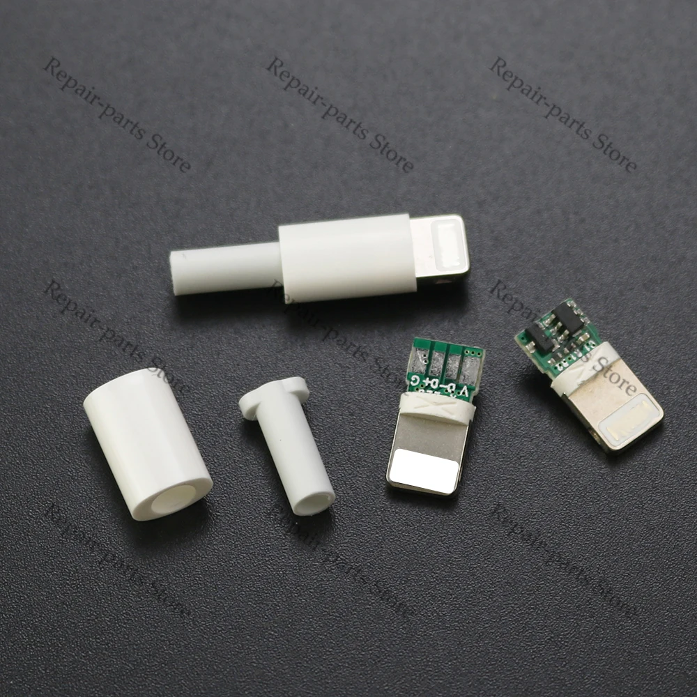 Enchufe de carga de alimentación USB para iphone, Conector de placa de chip, soldadura de datos, interfaz de línea OTG, adaptador de cable DIY, 5 Juegos - imagen 5