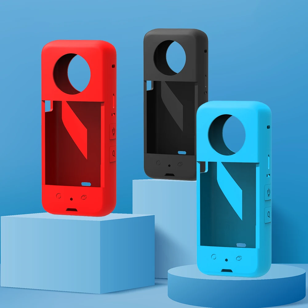 Cubierta protectora de silicona para cámara de acción, accesorios, cubierta protectora impermeable, Protector de cámara panorámica para Insta360 X3 - imagen 3