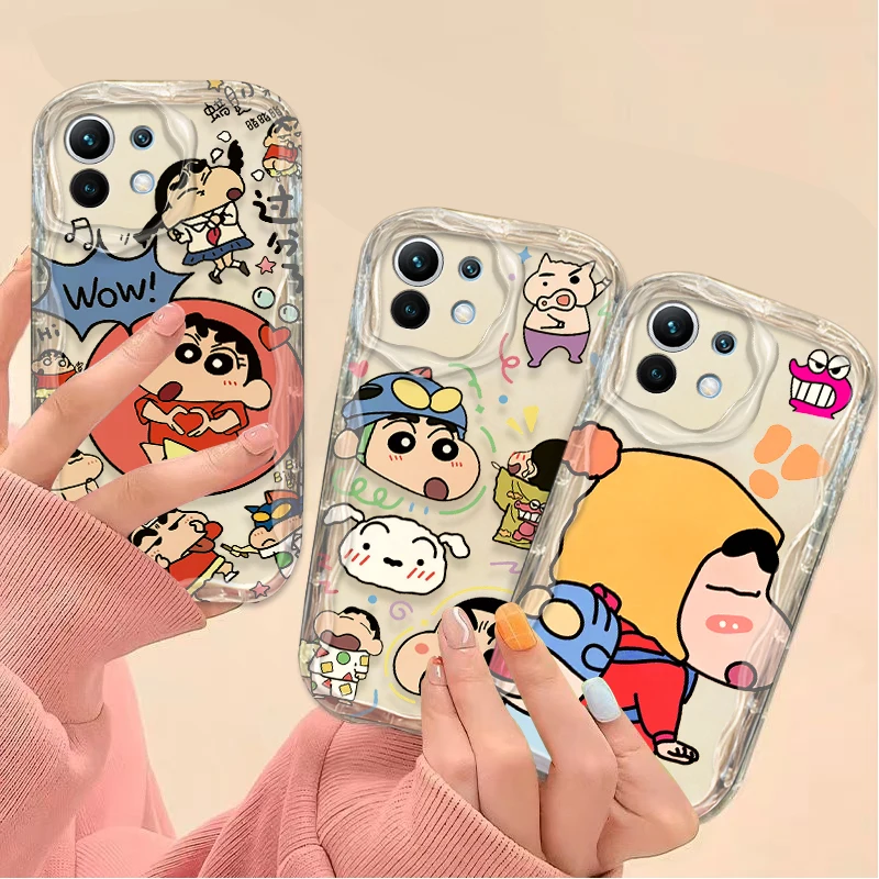 C-Crayon S-ShinChan Wave funda para Xiaomi 14T 13T 12T 13 12 11 11i Lite 5G 10T POCO X5 X6 Pro X3 NFC X4 GT F3 F4 F5 F6 M6 M5S C65 - imagen 3