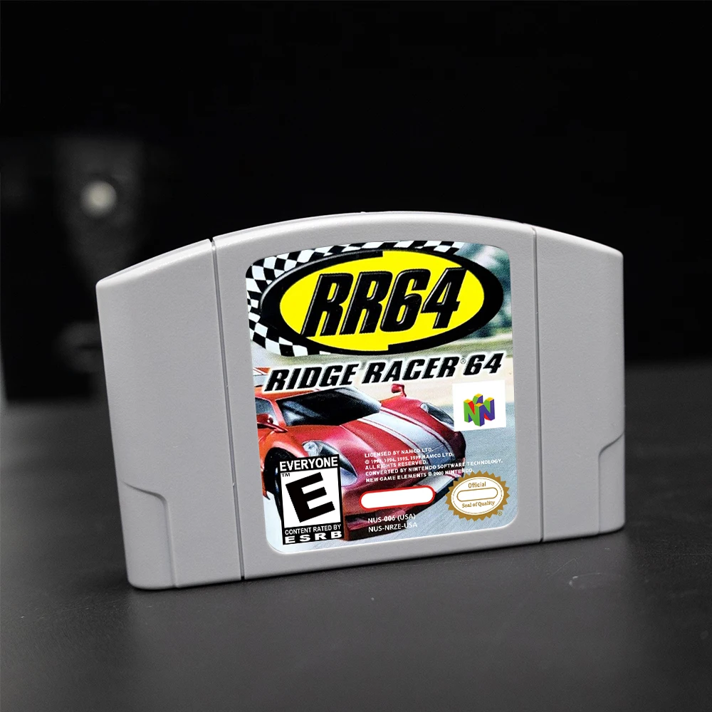 RR64 - Cartucho de juego Ridge Racer 64 para consolas NTSC USA de 64 bits Tarjeta de juego N64