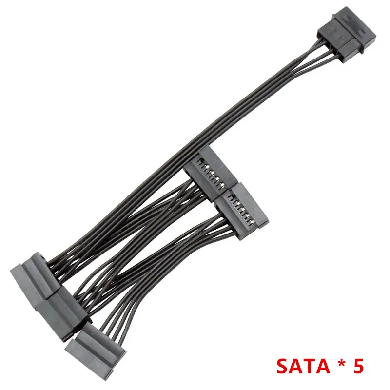 Cable divisor de corriente IDE a SATA, LP4 IDE de 4 pines a Cable Y de extensión de línea de conversión de energía SATA de 5x15 pines para disco duro - imagen 5