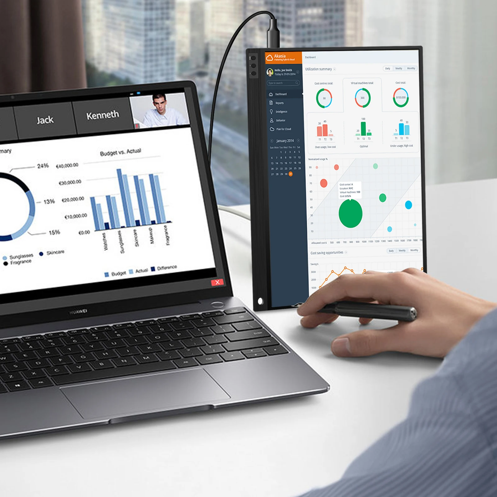 ZEUSLAP Monitor portátil FHD IPS USB-C 120Hz - imagen 3
