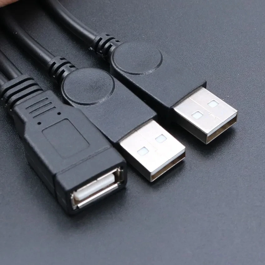1 Uds USB 2,0 macho a hembra Jack divisor Hub Cable de alimentación adaptador conector para PC teléfono portátil Cable - imagen 5