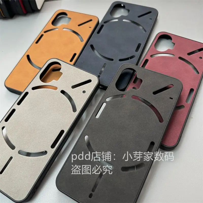 Funda de cuero de lujo para Nothing Phone 2, cubierta trasera para Nothing Phone 2, protección de cámara de silicona a prueba de golpes, Funda de parachoques