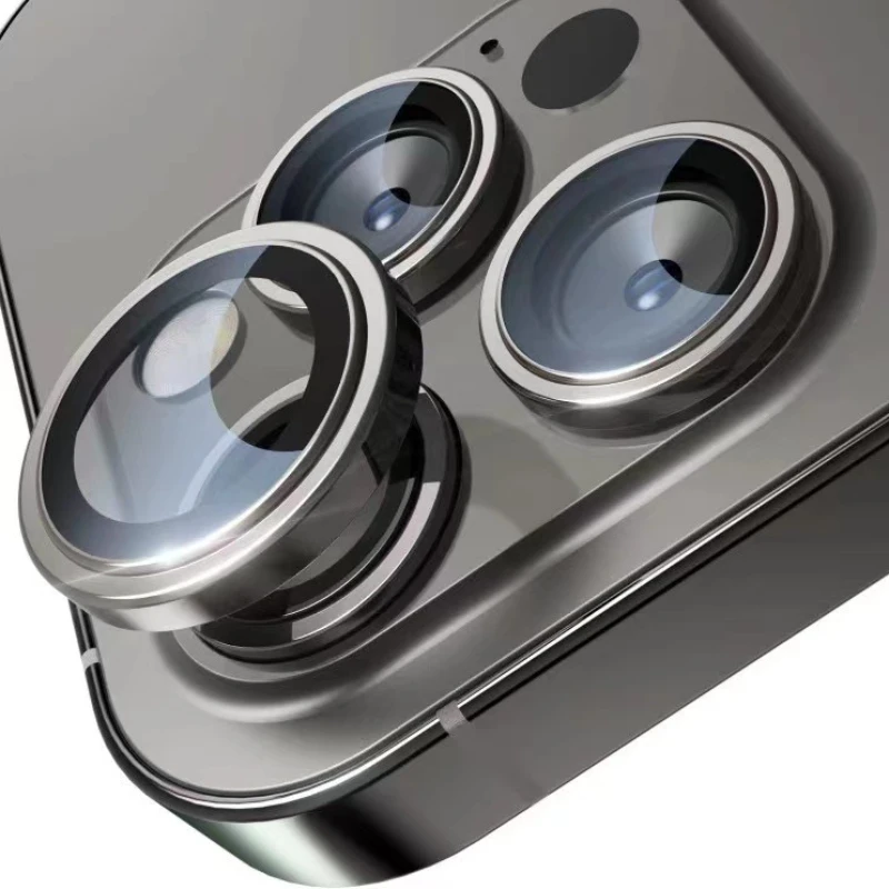 2-3 uds cubierta protectora de lente de cámara de vidrio templado gris para IPhone 16 17 Pro Max 15 14 13 Pro Max 16 Plus accesorios de protección - imagen 2