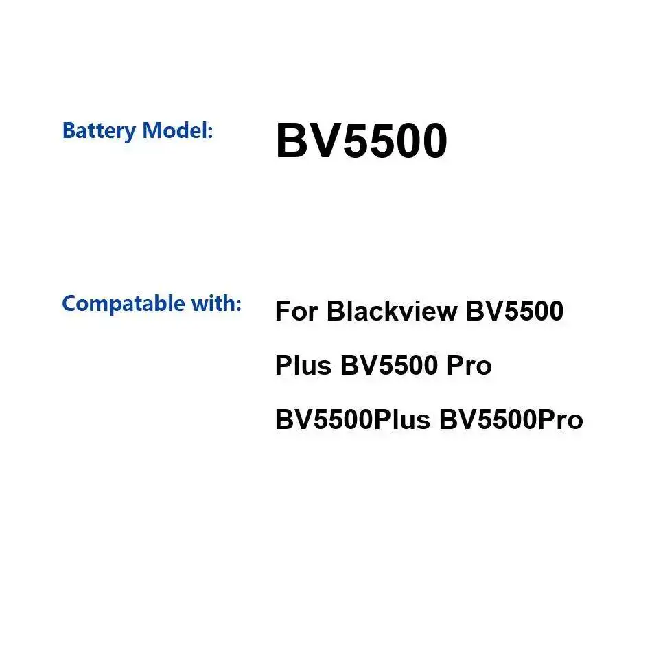 Batería de teléfono móvil de buen rendimiento de baja temperatura de 4400Mah para Blackview BV5500 Plus Pro estable - imagen 3