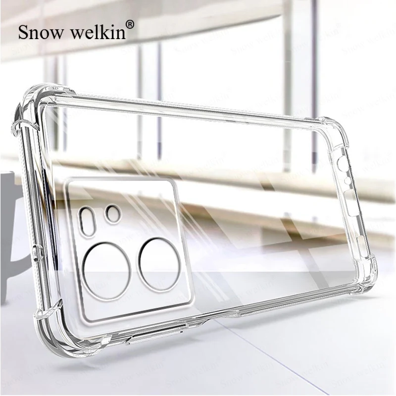 Para Xiaomi 13T Pro Airbags Buffer funda de protección completa para Xiaomi 13T Pro funda trasera transparente suave TPU a prueba de golpes - imagen 2