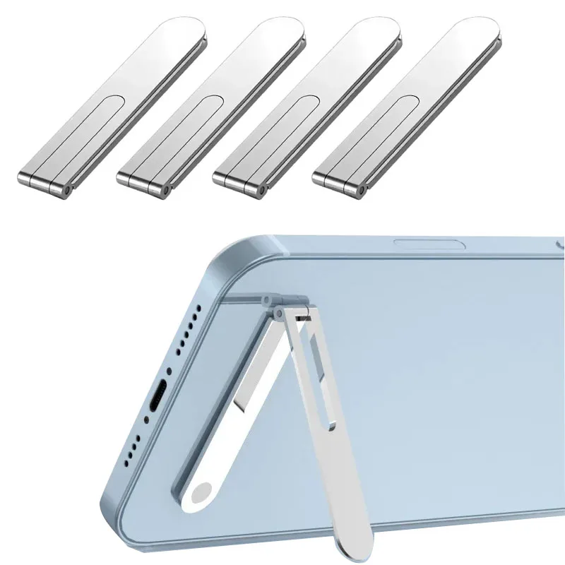 Soporte para teléfono ultrafino, soporte plegable para tableta de escritorio, soporte Invisible de aleación de Zinc para IPhone, Samsung y Huawei