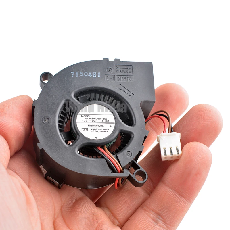 BM5020-04W-B57 5cm 50mm ventilador 50x50x20mm DC12V 0.26A ventilador de refrigeración centrífugo de 3 pines para proyector - imagen 5