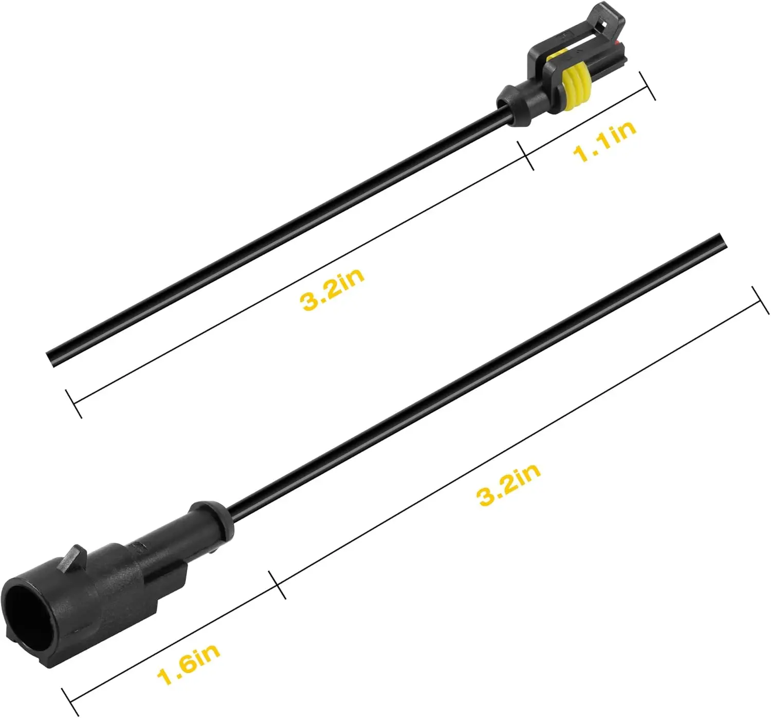 10 Uds. Conector de 1 Pin, enchufe eléctrico impermeable de 1 Pin, conectores de cable eléctrico automático, conectores automotrices de desconexión rápida - imagen 3