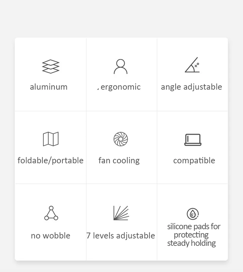 Luz LED RGB de aleación de aluminio de Metal, 2 ventiladores de refrigeración, soporte para portátil, soporte de escritorio para Macbook Air Pro Xiao Sams - imagen 4