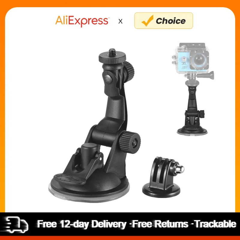 Accesorios de Cámara de Acción para coche, montaje con ventosa y adaptador de trípode para GoPro hero 7/6/5/4, SJCAM /YI