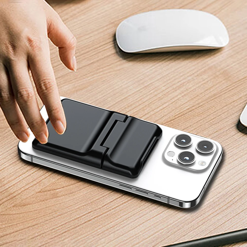 Cartera magnética de 3 tarjetas, carcasa dura con soporte ajustable, ranura para tarjetas, para iPhone serie 15/14/13/12