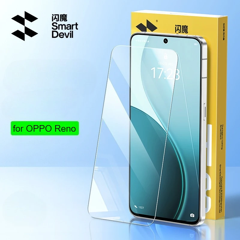 SmartDevil película de vidrio templado para OPPO Reno 14 14 Pro HD Protector de pantalla para Oppo Reno 13 8 cubierta no completa antihuellas