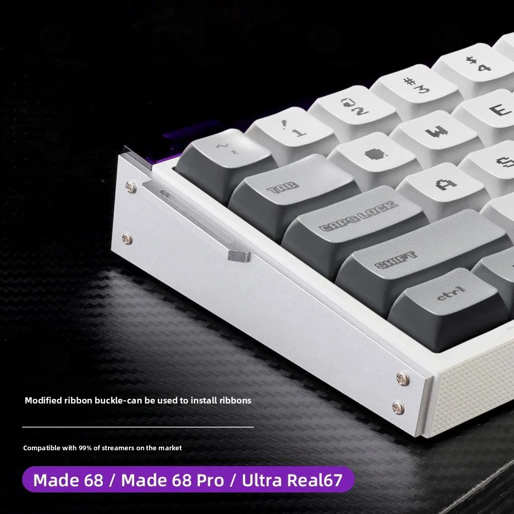 Hebilla de placa lateral modificada MADE68 para cinta de teclado Real67, placa lateral de aleación de aluminio modificada, procesamiento de Control numérico - imagen 3