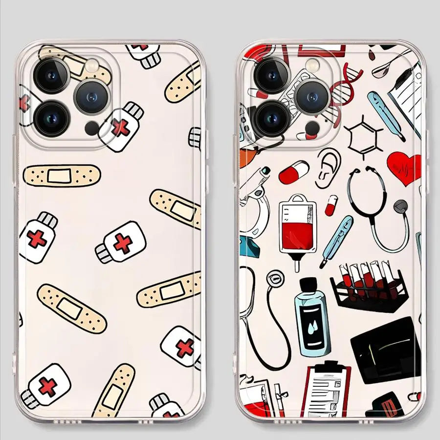 Funda Protectora para Teléfono con Diseño de Enfermera, para iPhone 17 Pro Max, XS Max, Air 7, 8, 14 Plus, 12 Mini, 16, XR, 13 Pro, 11, 15 - imagen 2