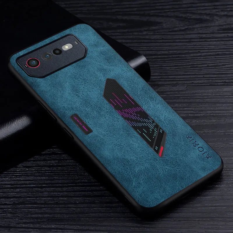 Premium PU Leather Case for Asus ROG Phone 7 6 Scratch-Resistant Solid Color Protective Cover - imagen 4