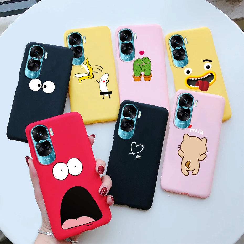 Para Honor 90 Lite Honor90 Pro 5G Funda de silicona suave lindo gato dibujos animados Funda Coque para Honor 90 Pro 90Lite Funda protectora - imagen 2