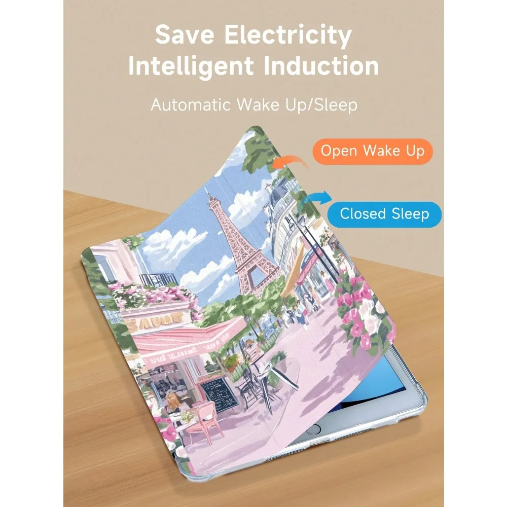 Funda para tableta insPink Cherry Blossom Street para iPad pro 10/11/2020/6th/7th /8th /Air 3rd/Air 4th/9th gen/Air 5th Gen 2022/Air 11 - imagen 3