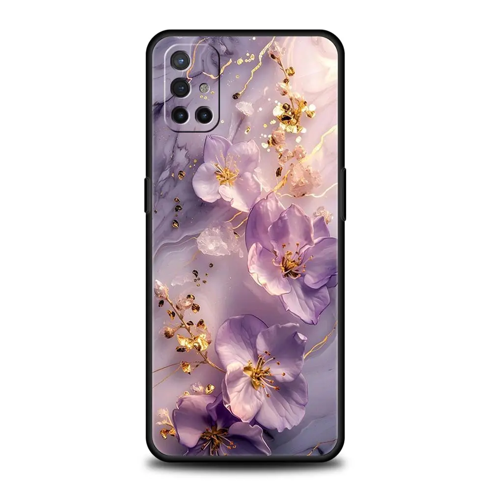 Funda de teléfono de mármol con flores para OnePlus 15 13 12 11 10 9 8 13T 10T 7T Pro 13R 12R 9RT 8T Nord 4 N200 2T CE 2 3 5G Lite - imagen 2