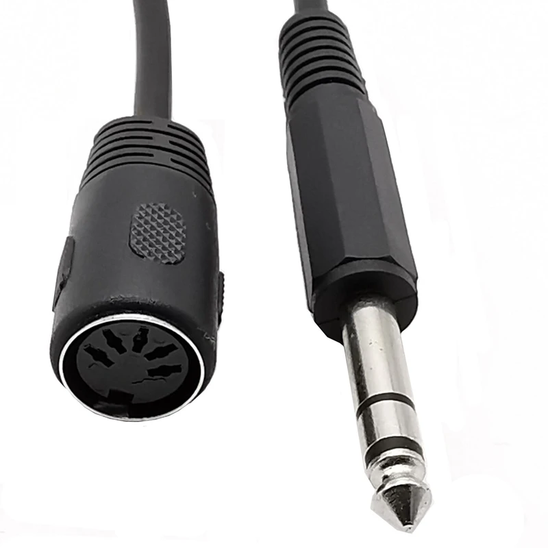 Cable de extensión de Audio estéreo MIDI Din de 5 pines hembra a Monoprice, 6,35mm (1/4 pulgadas), TRS macho para teclado MIDI de 30cm, la mejor calidad - imagen 3