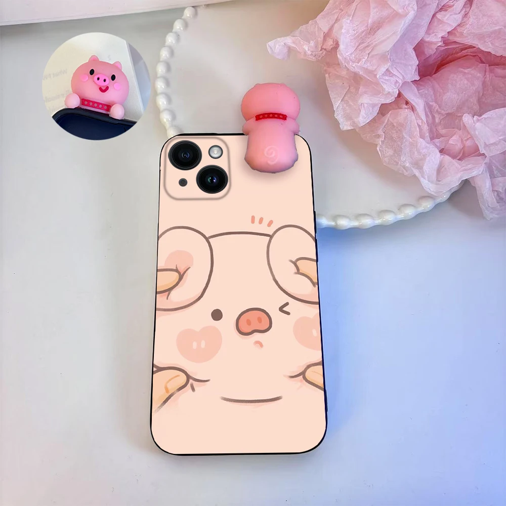 Funda divertida de cerdo de muñeca artística para Realme Note 60 60X 50 C73 C75 C75X C61 C63 C65S C65 C67 C55 C53 C51 C35 C21Y C21 C12 12 Pro Plus 12X - imagen 3