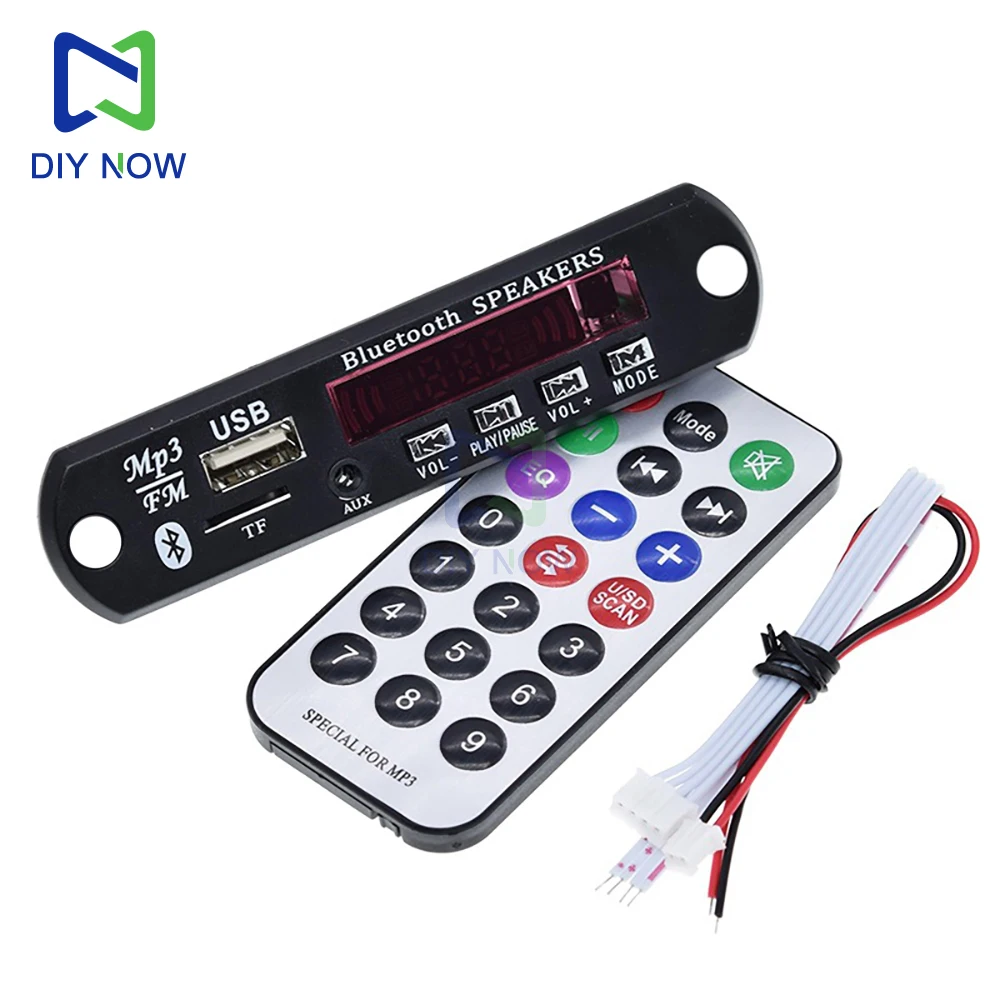 Módulo de Audio de placa decodificadora WMA, 5V, 12V, P3, inalámbrico, Bluetooth, USB, módulo de Radio TF para accesorios de coche con Control remoto - imagen 2