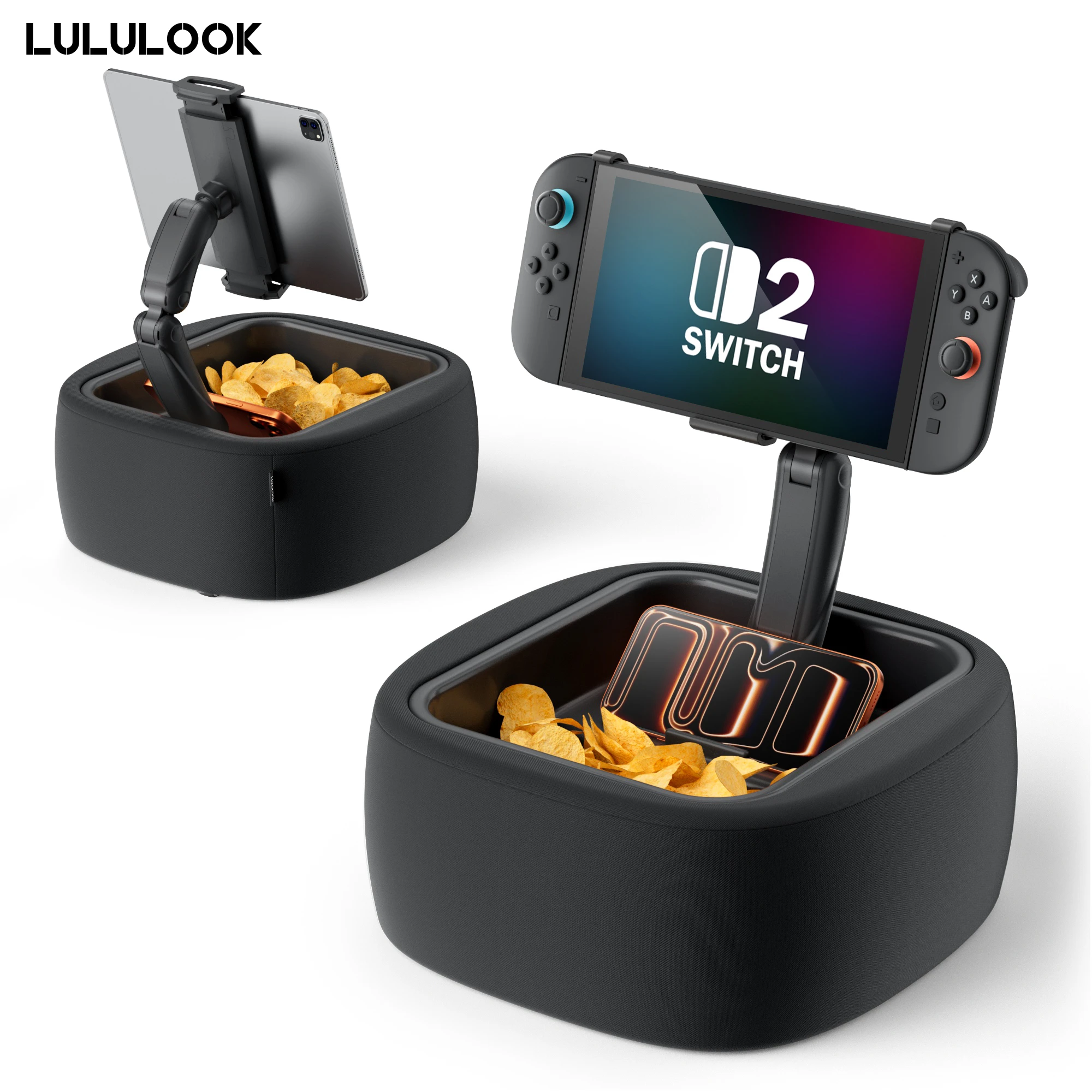 Soporte de almohada para juegos LULULOOK para tableta Nintendo Switch 2 y 4,7-14,6 ", soporte de almohada de gravedad para cubierta de vapor (lavable a máquina)