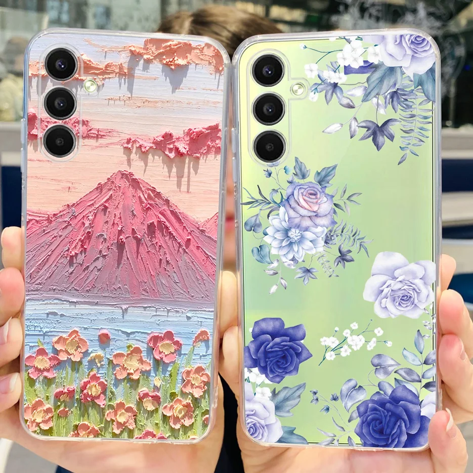 Funda de silicona transparente para Samsung Galaxy A24 4G A34 A54 5G, carcasa blanda, nueva moda - imagen 3