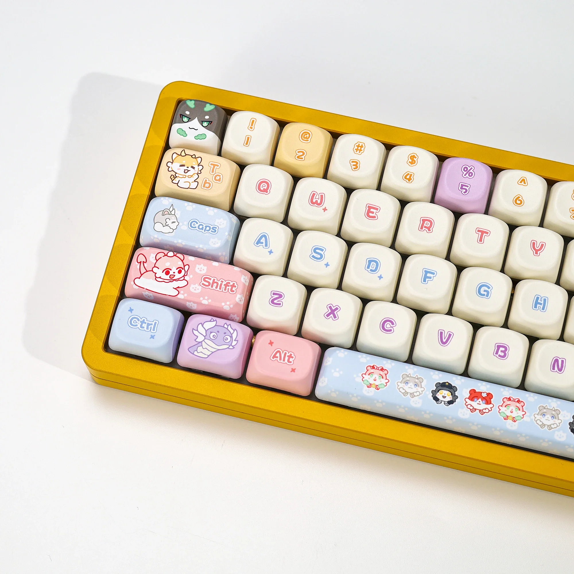 KBDiy 133 teclas/juego de teclas de teclado mecánico de perfil KOA, teclas de chimenea PBT, bonitas y personalizadas para interruptores MX, sublimación de cinco lados aula F87 F108 F99 Pro ACE60 ACE68 RAINY75 AK74 gx87 - imagen 3