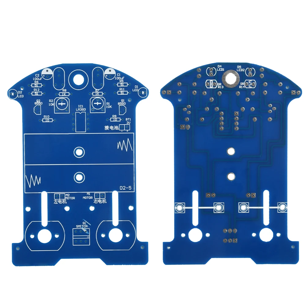 Kit electrónico DIY, línea de seguimiento inteligente, patrulla de inducción automática, Kits de coche Robot inteligente, juguete de enseñanza de experimentos, D2-5 - imagen 4