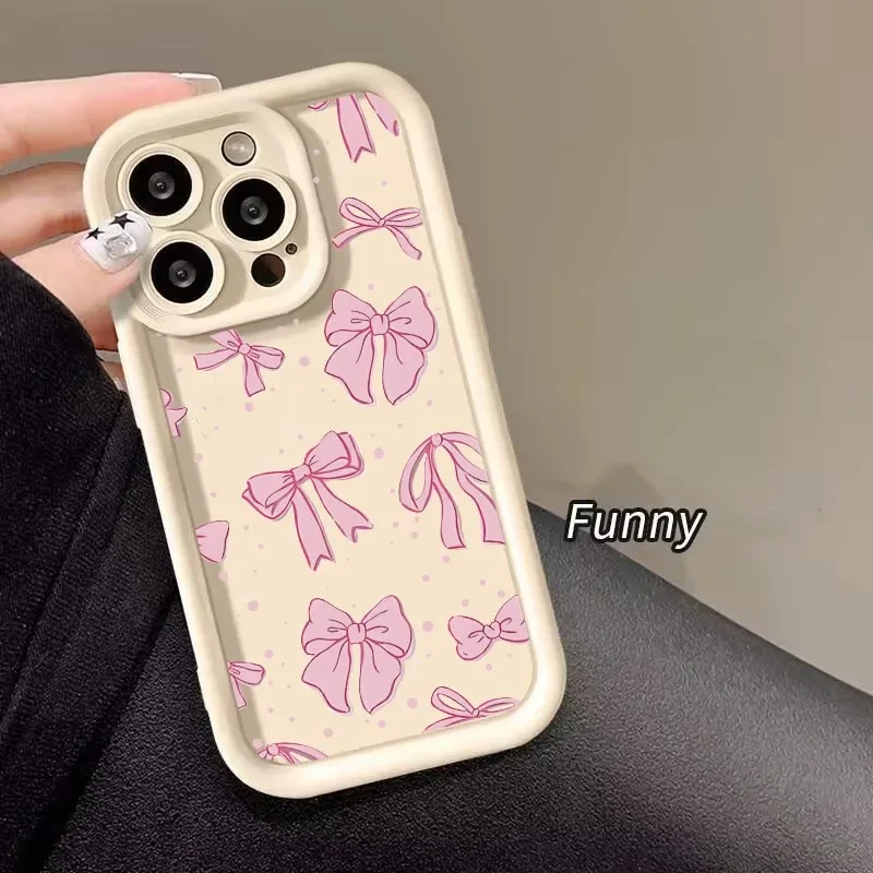 Funda bonita con lazo de corazón rosa para Motorola Moto E14 G54 5G G34 G24 G14 G85 G32 Edge 40 Neo 50 Fusion Pro G52 E32 Funda de silicona Capa - imagen 5