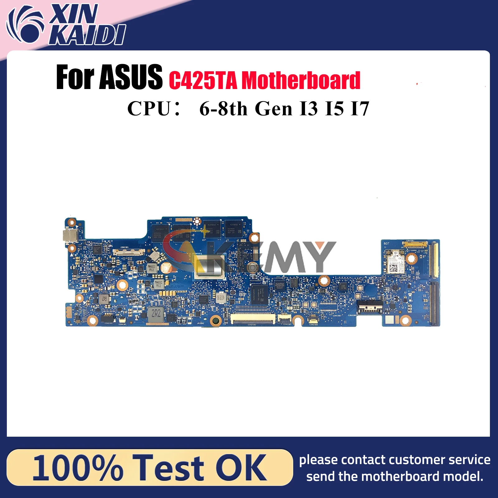 Placa base para ordenador portátil C425TA para ASUS Chromebook C425TA C425T placa base para portátil con CPU I3 I5 I7 100% pruebas OK envío rápido stk