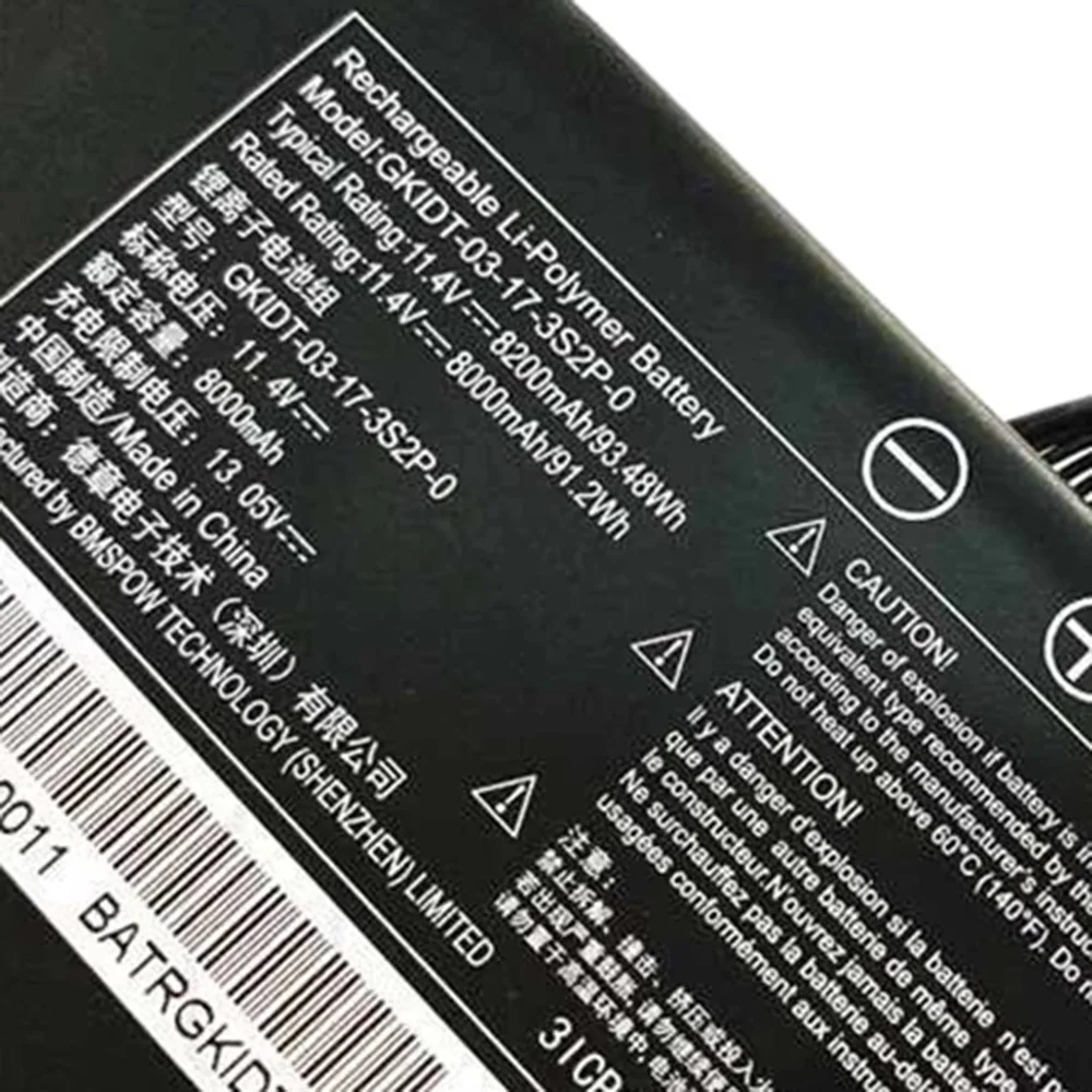 Batería de GKIDT-03-17-3S2P de 11,4 V 93.48WH para Adata XPG XENIA Schenker XMG Fusion 15 XFU15L19 GDL700 QC7 MAG-15 - imagen 2