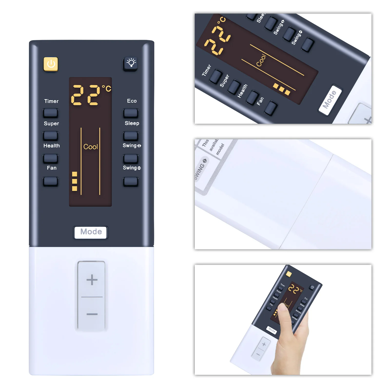 Nuevo Control remoto para aire acondicionado IFB IACI18SA3G3C1 / IACI18GB5G3C con retroiluminación - imagen 2