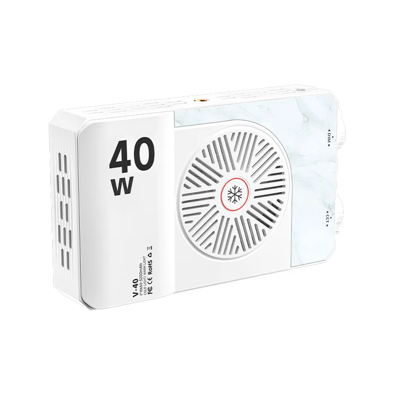 Luz LED para cámara de 40W, luz de relleno portátil de 2800K-9000K, iluminación de fotografía recargable de 4400mAh, Panel de luz portátil - imagen 4