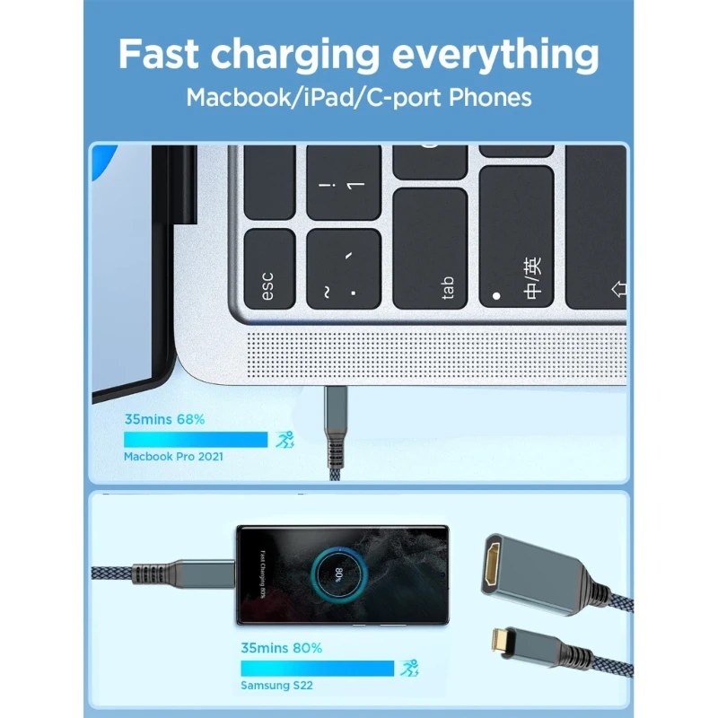Cable adaptador 4K tipo C a USB 3,1 para MACBOOK - imagen 4