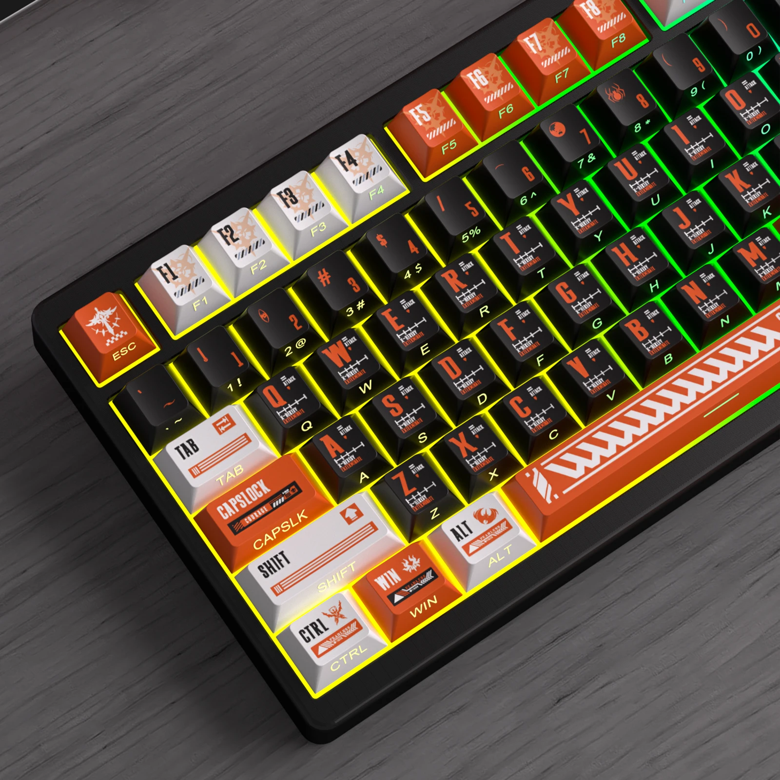 Teclas retroiluminadas con impresión lateral, 127 teclas, Cherry PBT Dye Sub, Horizon para Mx Switch ISO, Teclado mecánico para juegos, diseño de EE. UU. - imagen 4