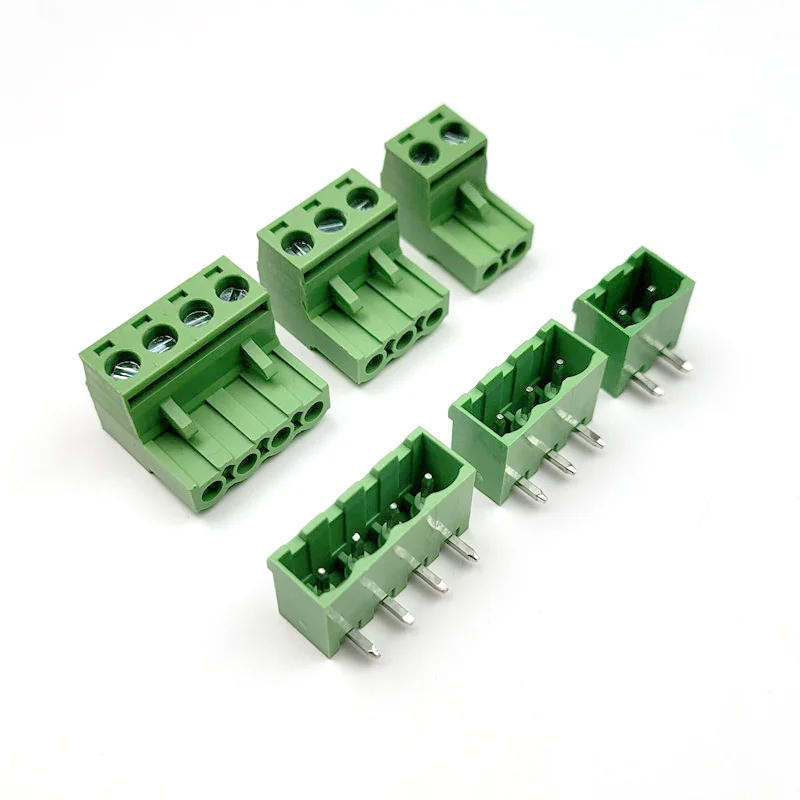 5 uds 5,08mm paso PCB tornillo bloque de terminales conector cerrado enchufe 2EDG 2P 3P 4P 5P 6P 7P 8P 9P 10P 12P - imagen 2