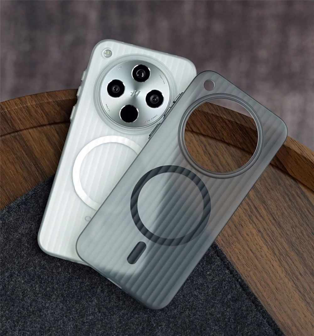 Funda de teléfono corrugada transparente mate para Magsafe Oppo Find X8 X6 Pro X7 cubierta magnética de carga Ultra inalámbrica - imagen 2