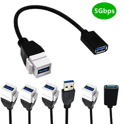 Adaptador Keystone USB 3.0 – Cable Montaje Panel de Pared