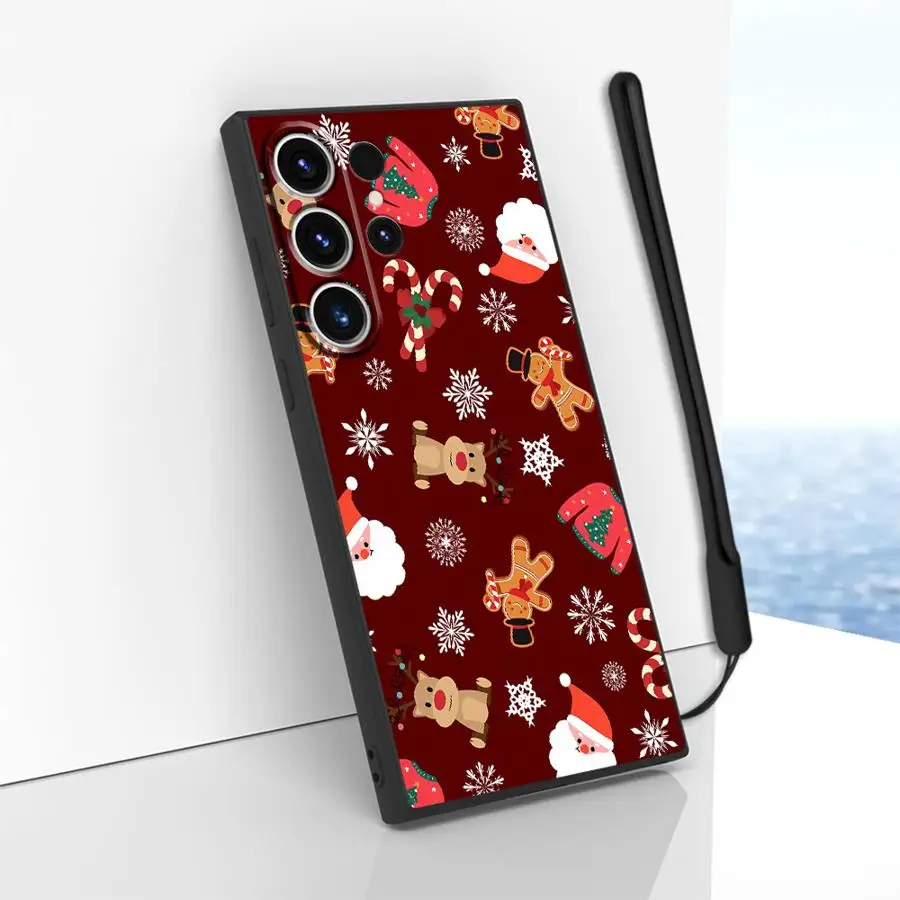 Funda para Samsung Galaxy S21 Plus S23 S20 S22 Ultra S25 Edge Note 20 10 Ultra S24 FE funda suave bonita Navidad - imagen 4