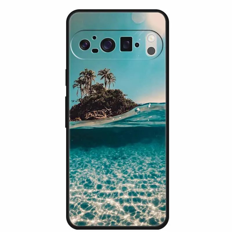 Para Google Pixel 10 Pro XL 5G funda de Color Original de silicona suave TPU funda de teléfono paisaje de abeto forestal para G45RY funda protectora nueva - imagen 2