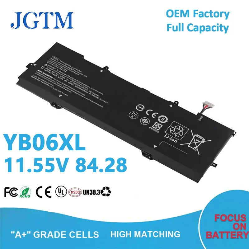 Batería genuina de 11,55 V 84.08WH YB06XL 928427-272 para HP Spectre X360 15-ch0xx 15-ch032ng batería de repuesto Original para ordenador portátil - imagen 2
