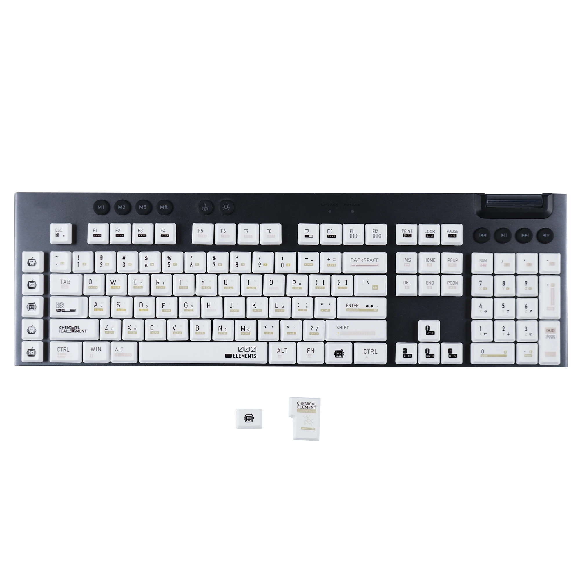 Teclas de Material PBT de química Fearless Strike, color blanco sólido, compatibles con teclado Logitech G813 G815 G913 G915 G913 tkl G915 - imagen 3