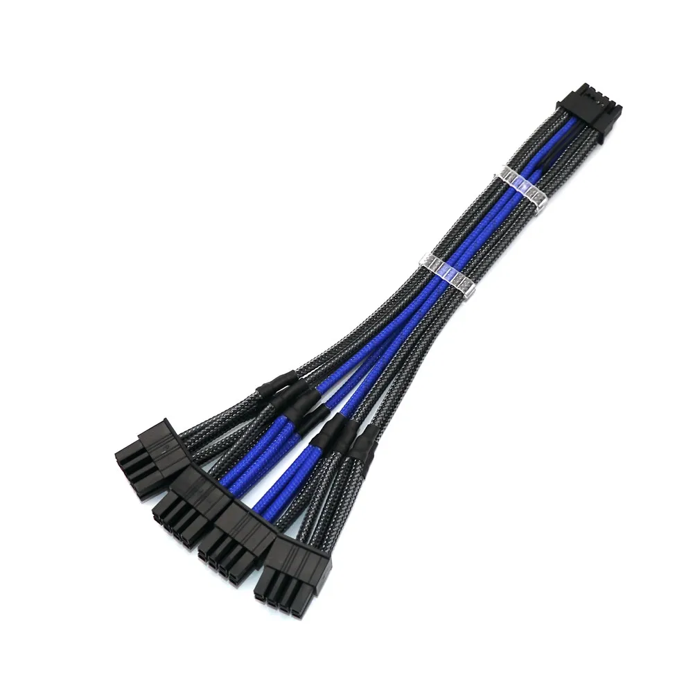 Angitu-Cable de alimentación PCIE 5,0 12VHPWR personalizado, 12 + 4/16 pines a 4x8 pines, CPU/ATX/EPS, macho, PSU, Cable Modular para Corsair, PSU, 16awg - imagen 4