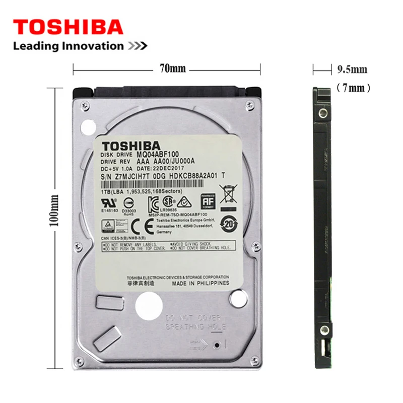 LS Toshiba 2.5" SATA2 250G 320GB Disco duro incorporado 5400 RPM Disco Duro Interno Adecuado para computadoras portátiles - imagen 5
