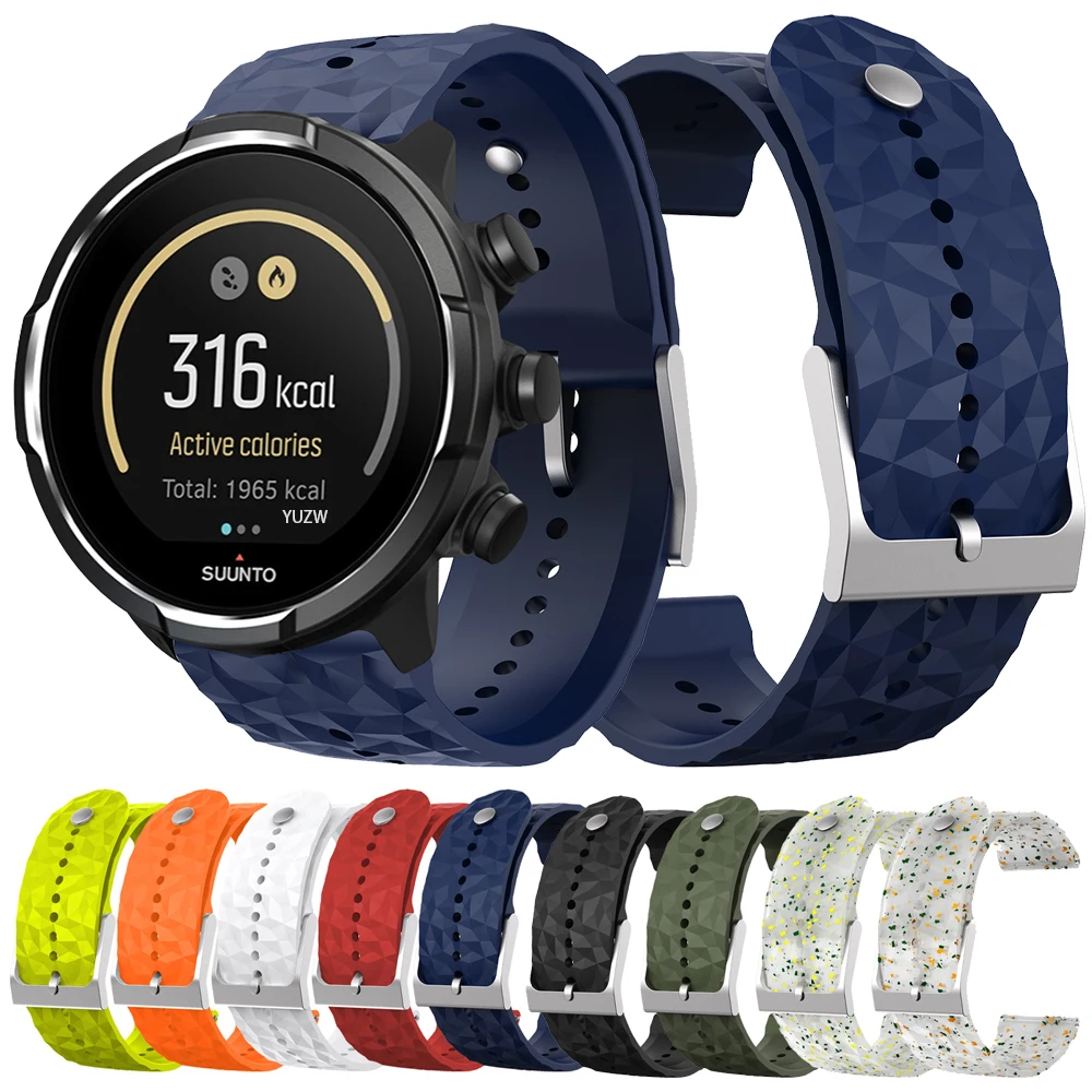 Correa de silicona para reloj suunto spartan sport, pulsera hr para Suunto 9/9 baro/suunto7/D5, pulseras de repuesto de 24mm