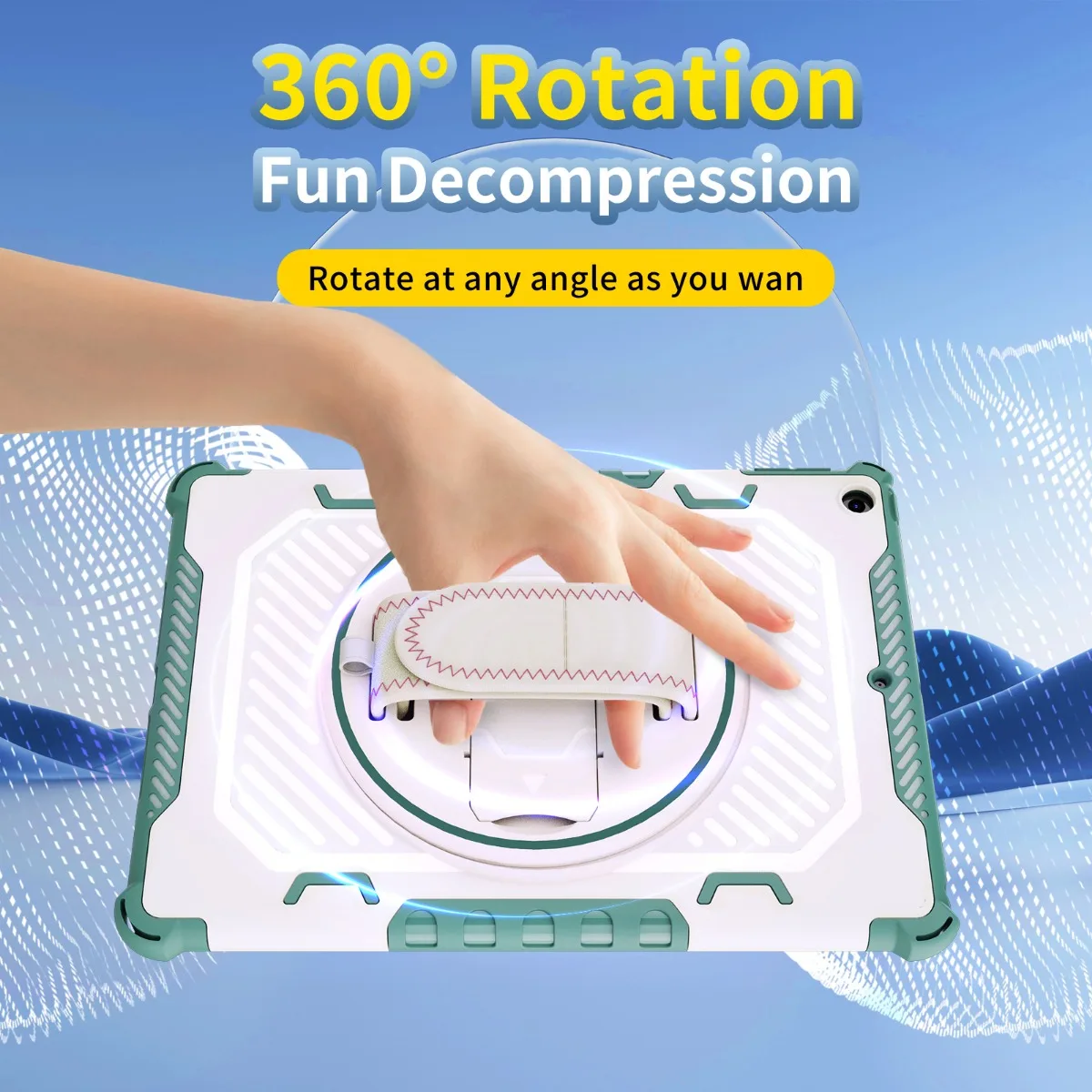 Funda giratoria para iPad de 10. a generación Pro11 Pro12.9, Funda con soporte para IPad 9,7 10,2 10,9 Air5 4, Funda resistente a prueba de golpes - imagen 4